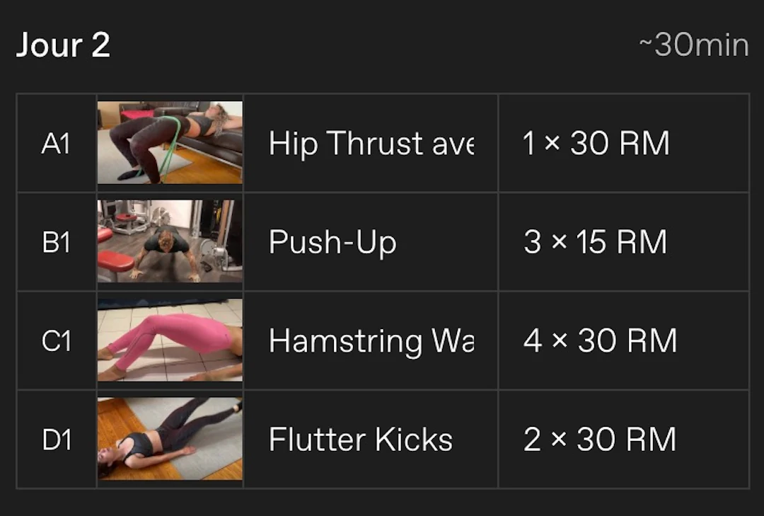 Programme de sport pour perdre 60 kilos et raffermir les cuisses et les fessiers.