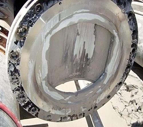 SlurryFlo Control Valve Trim after 3 months of service