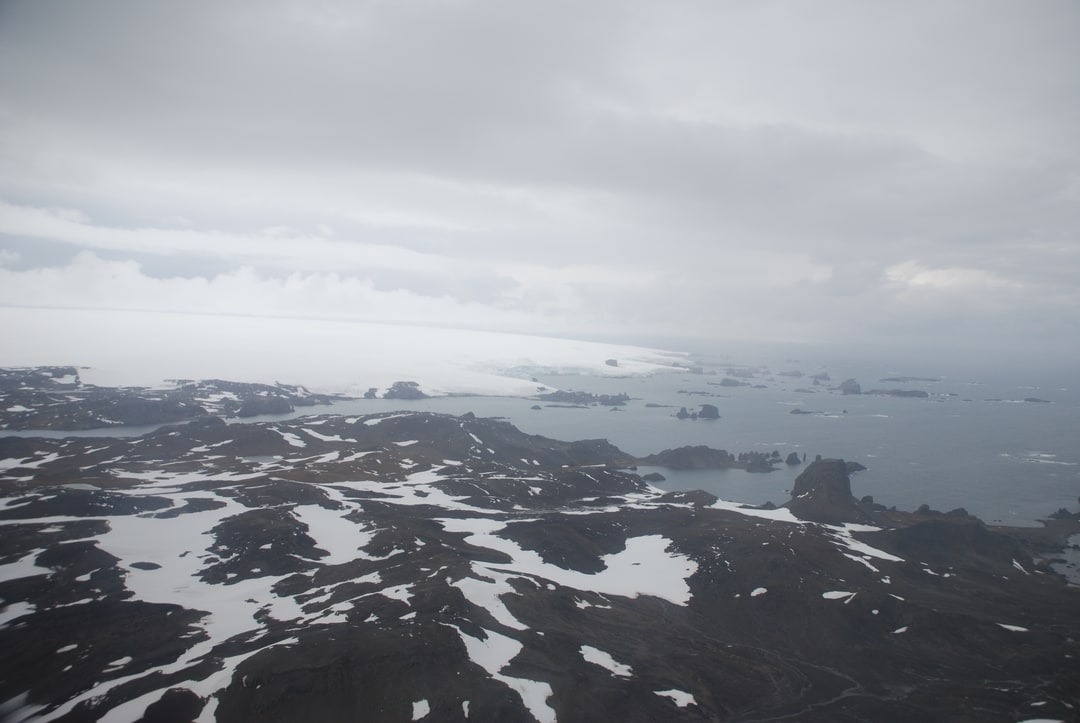 View of Antarctica from plane