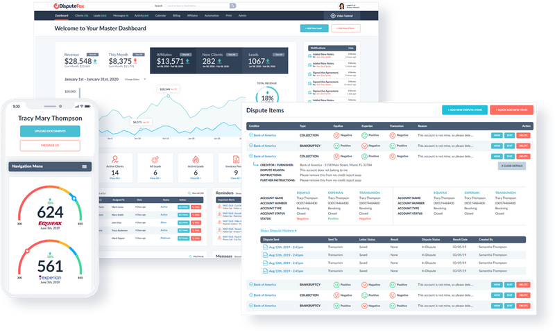 Credit Repair Dispute Software with Automations, Metro2, Mobile App & More
