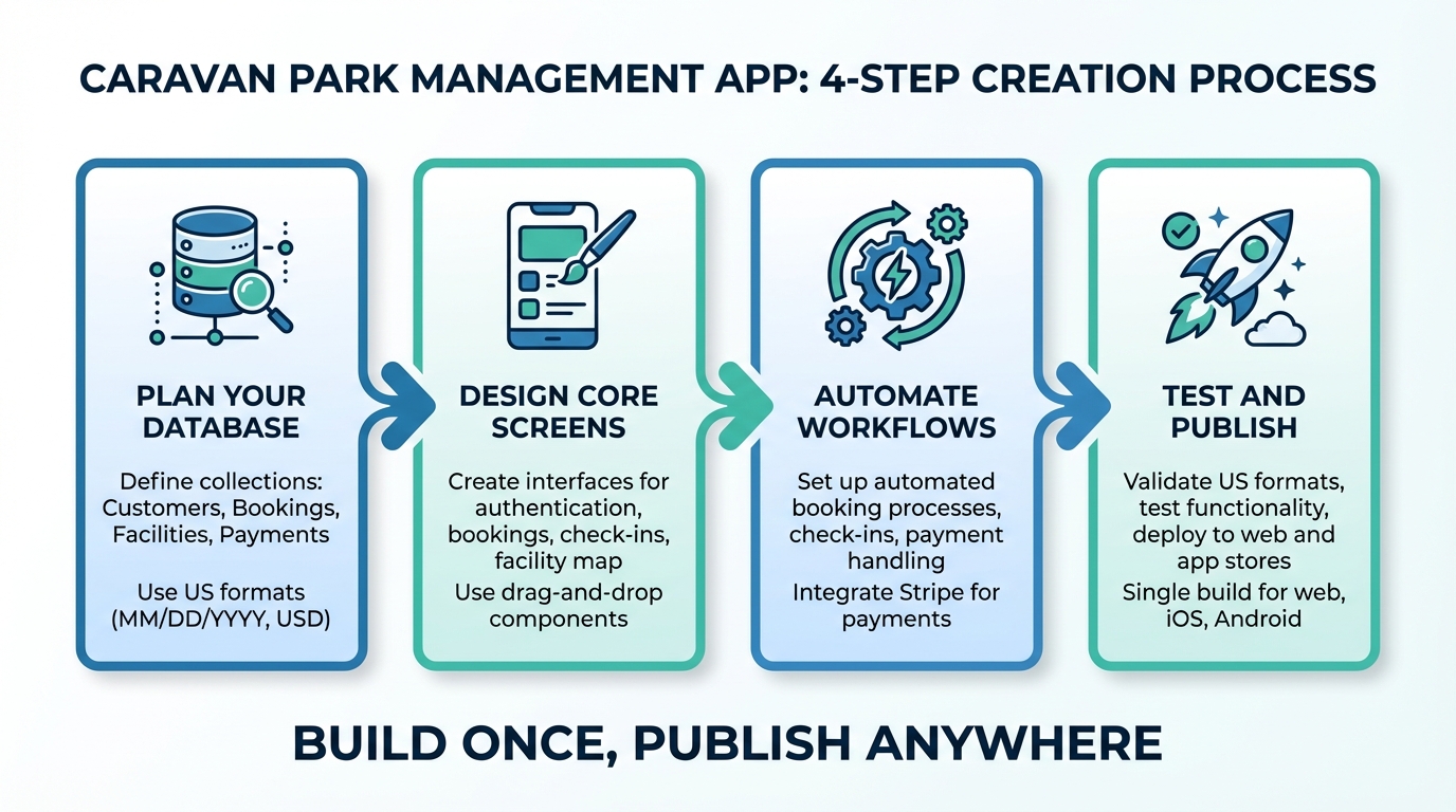 4-Step Process to Build a Caravan Park Management App