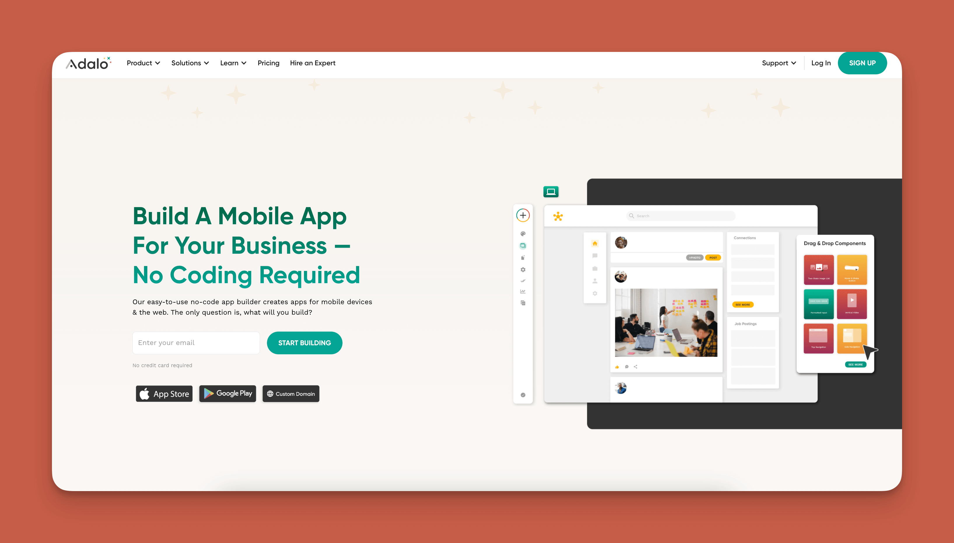 Adalo app builder interface