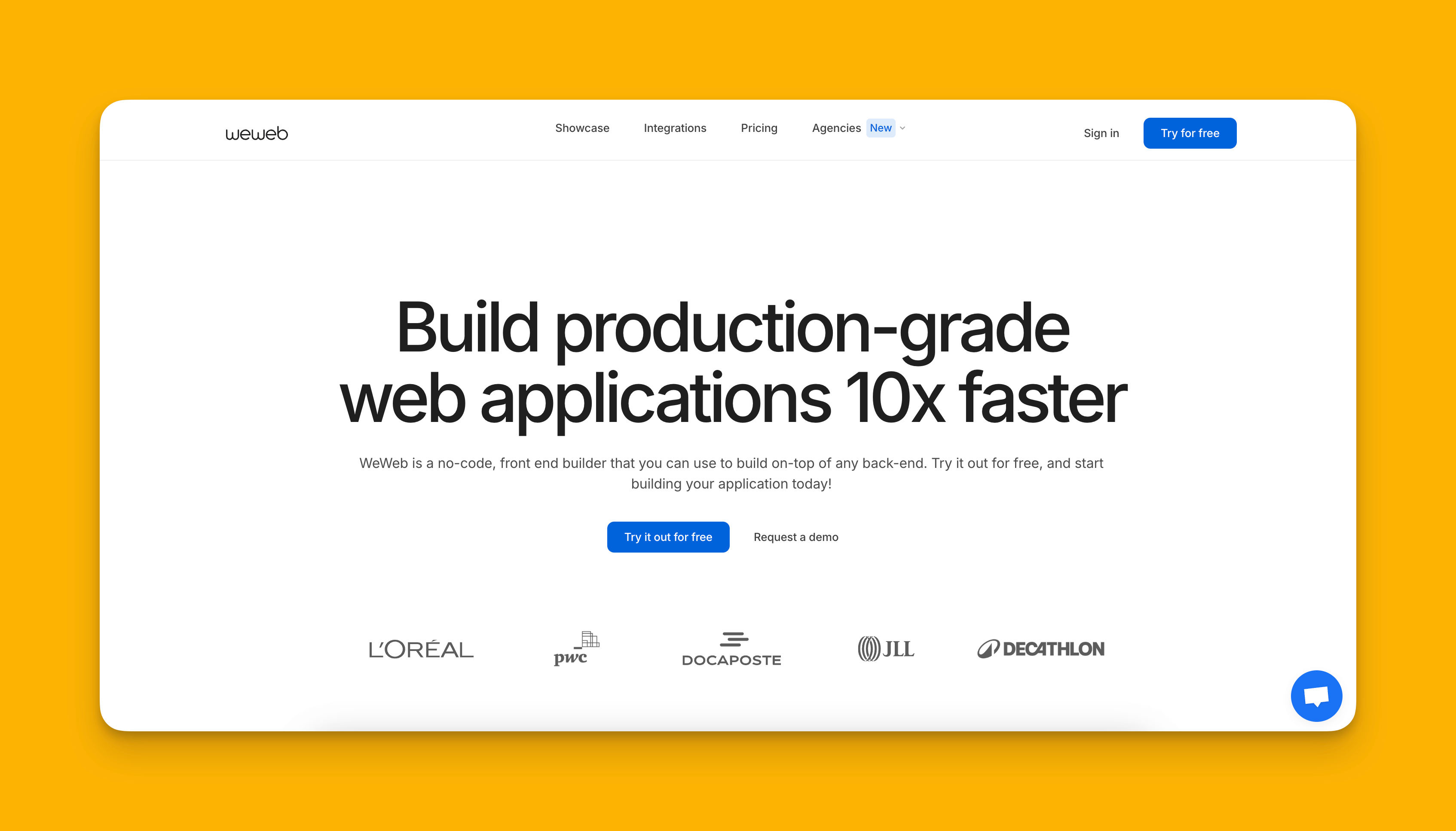 WeWeb interface