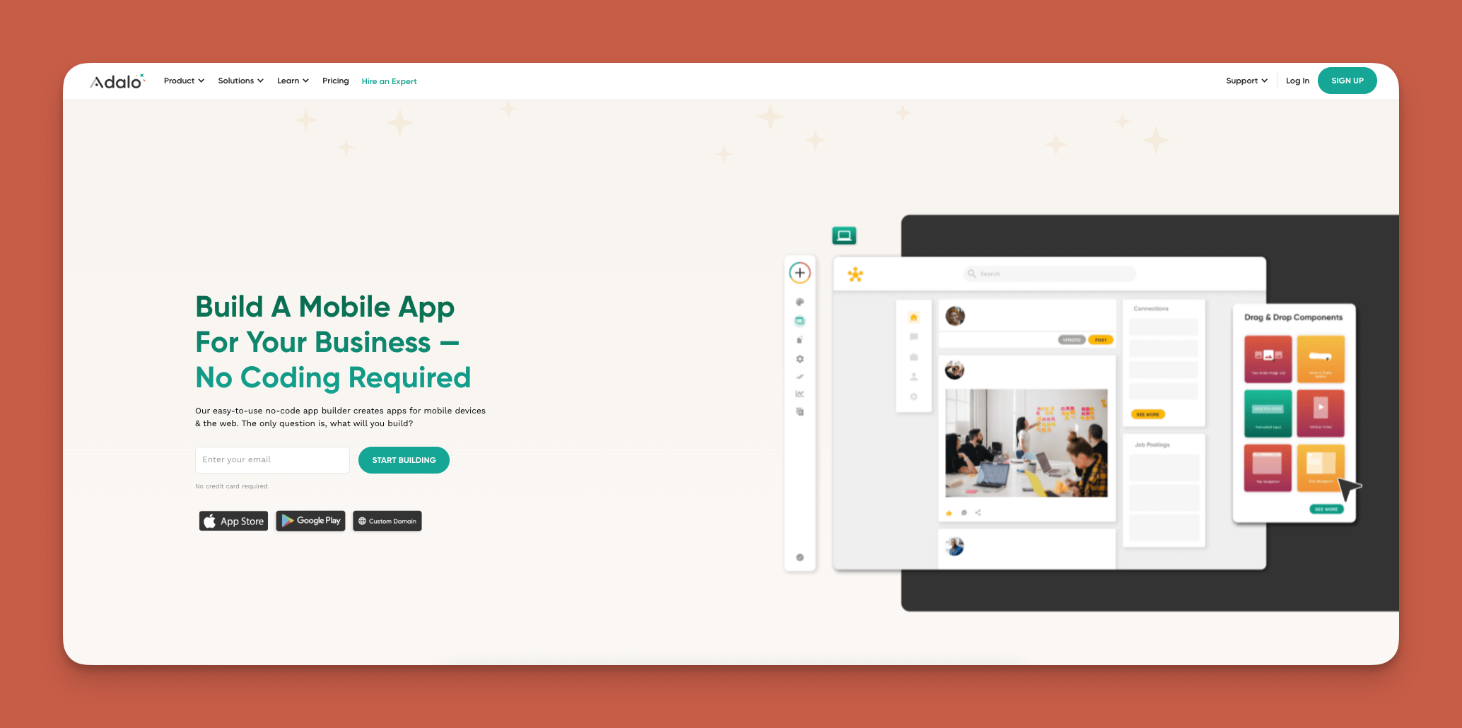 Adalo app builder interface