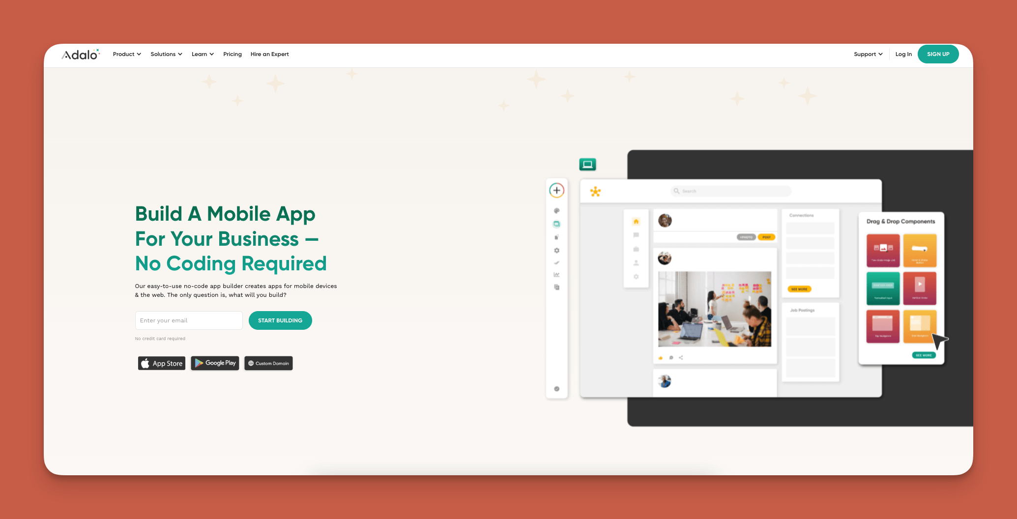 Adalo app builder interface
