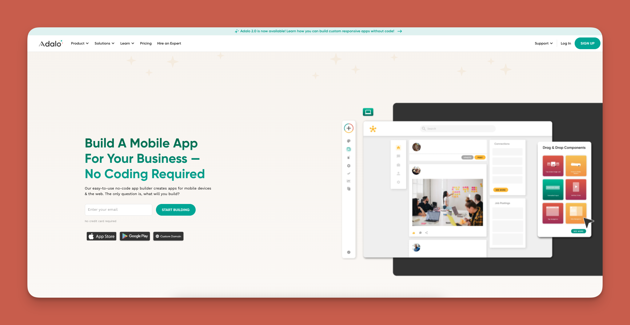 Adalo app builder interface