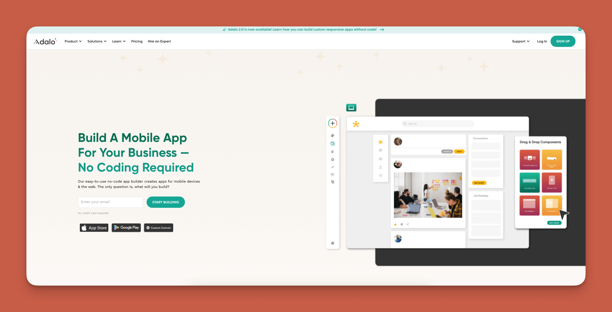 Adalo app builder interface