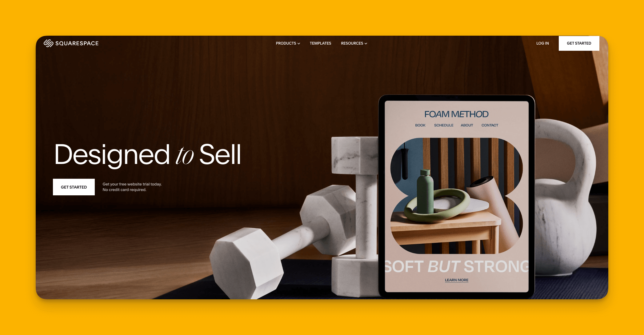 Squarespace website builder interface