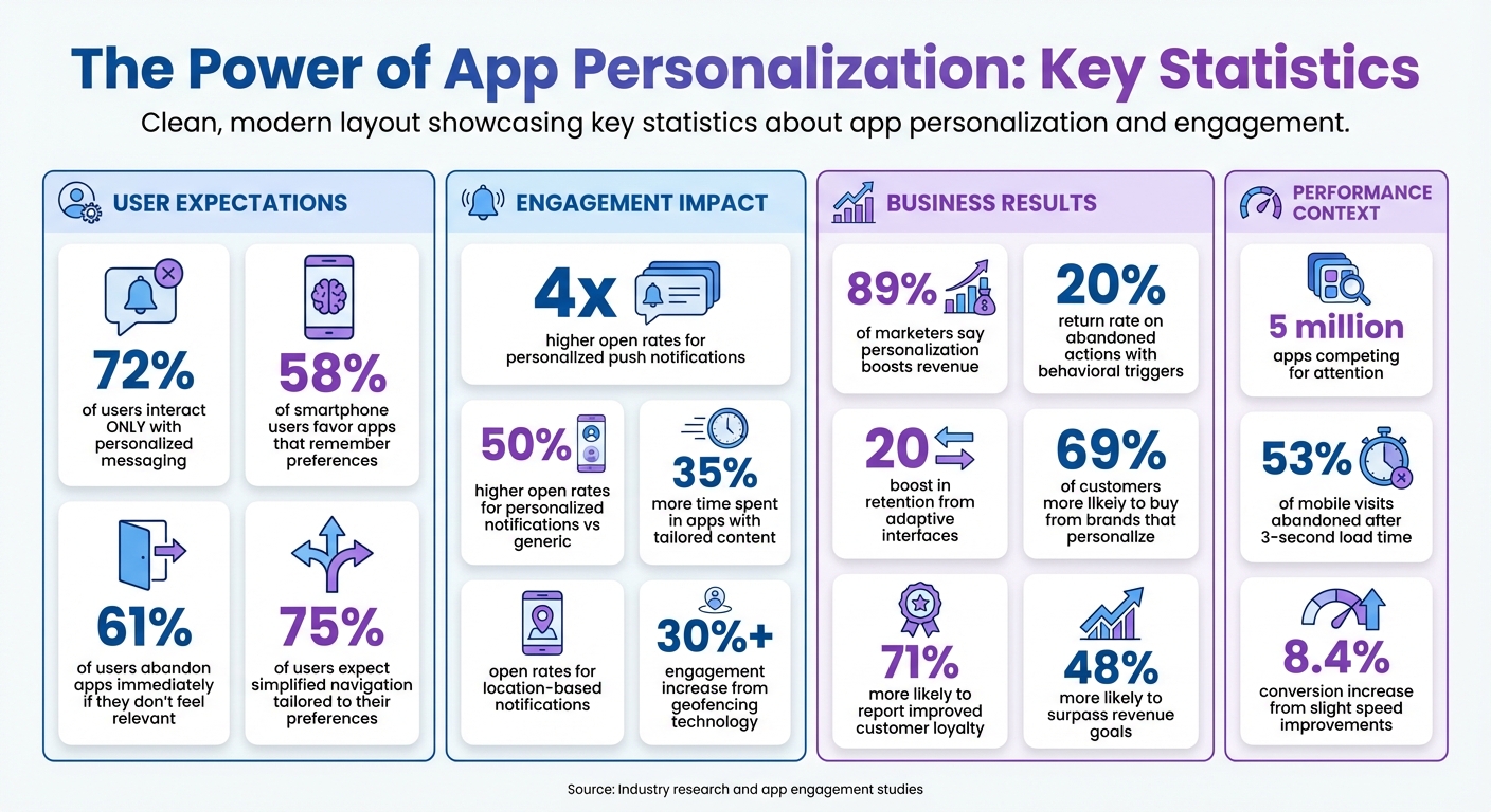 App Personalization Statistics: Impact on Engagement and Revenue