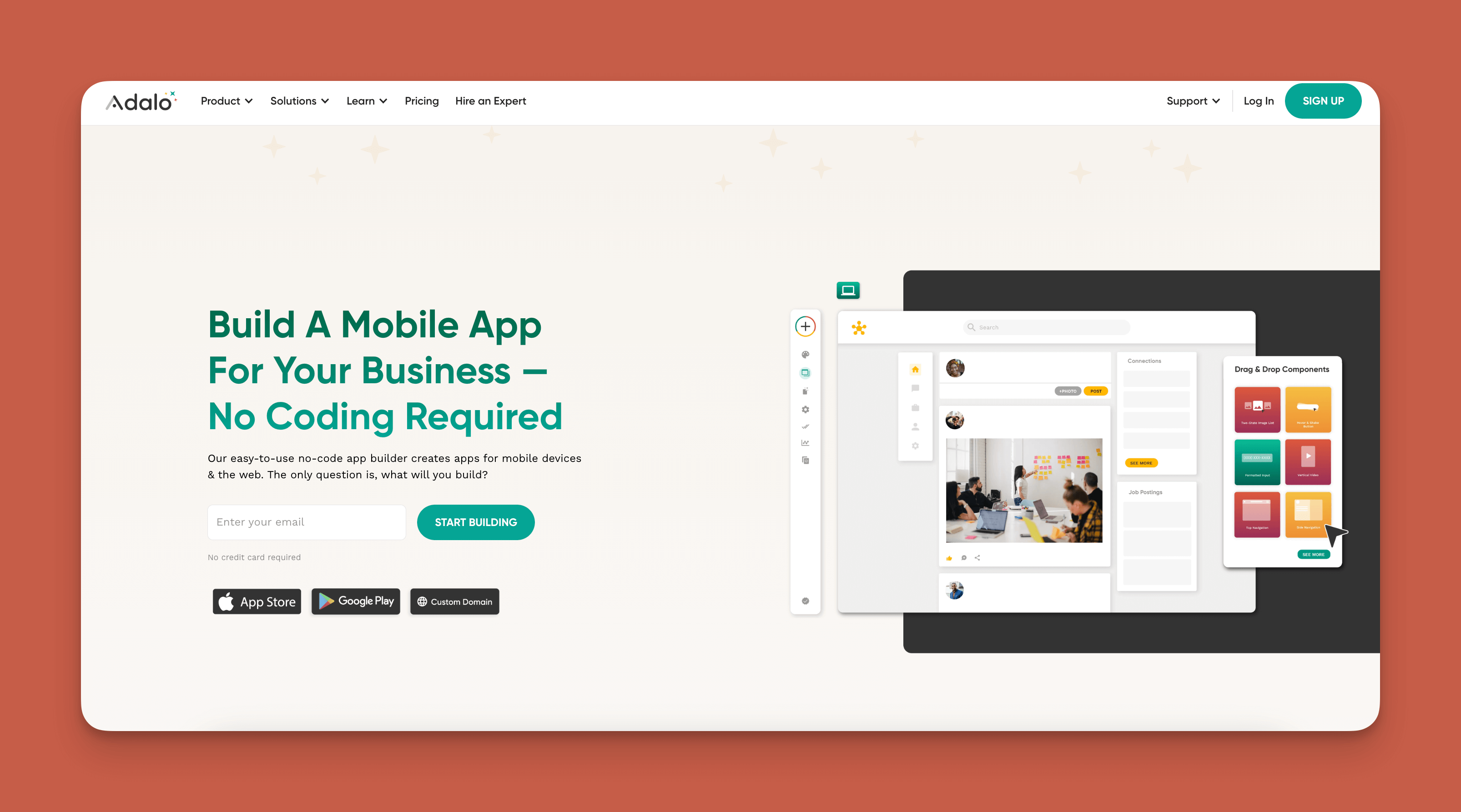 Adalo app builder interface