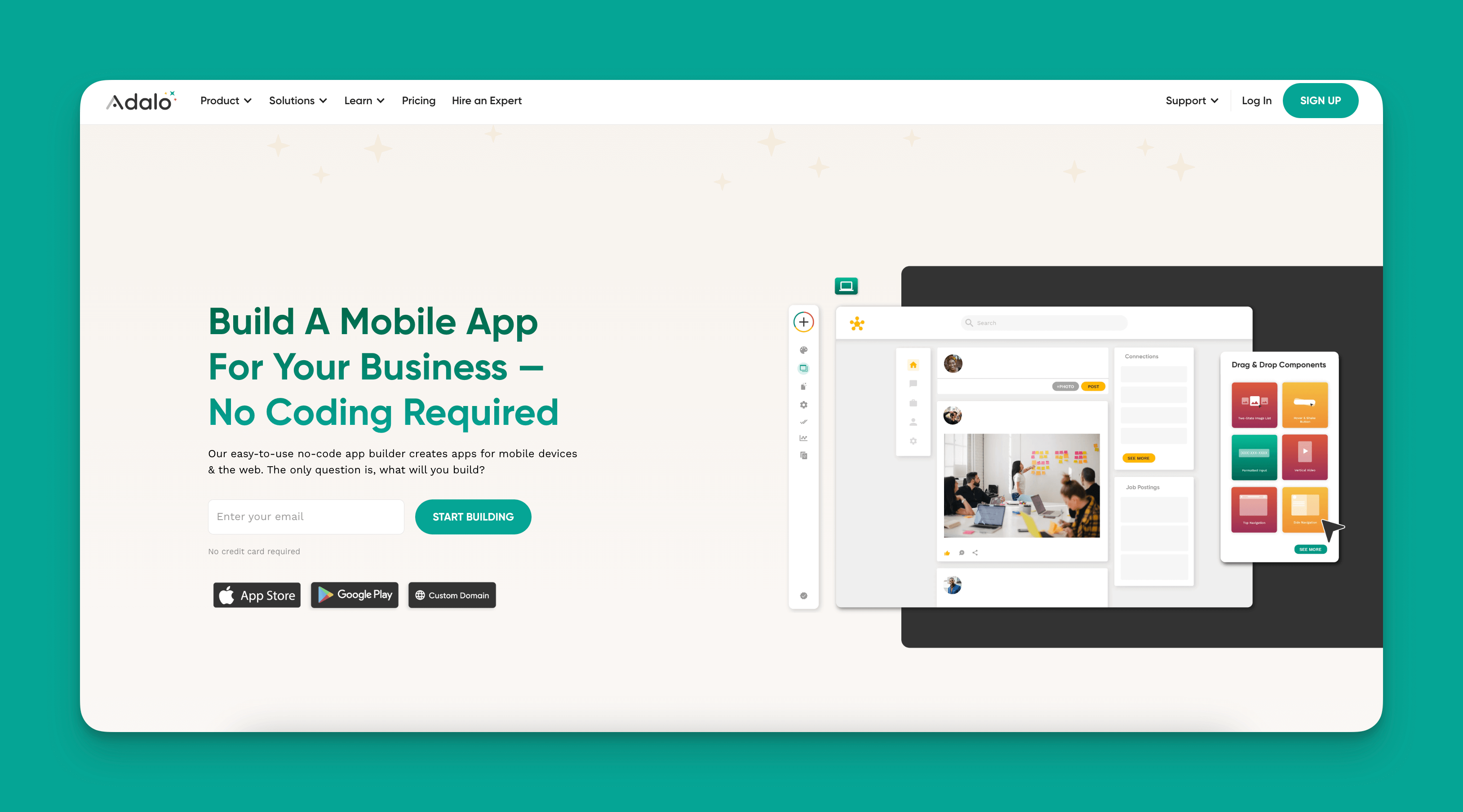 Adalo app builder interface