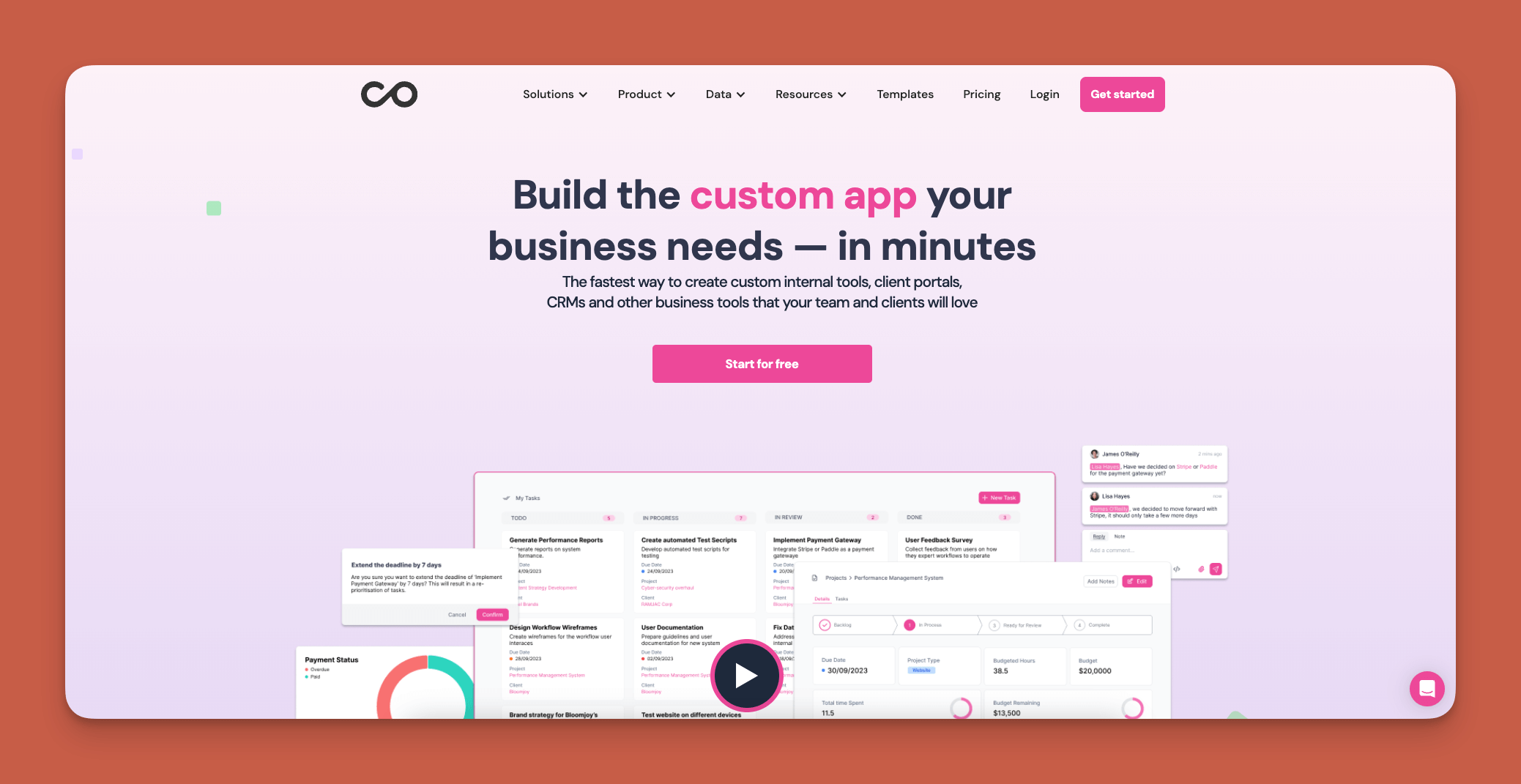 NoLoco app builder interface