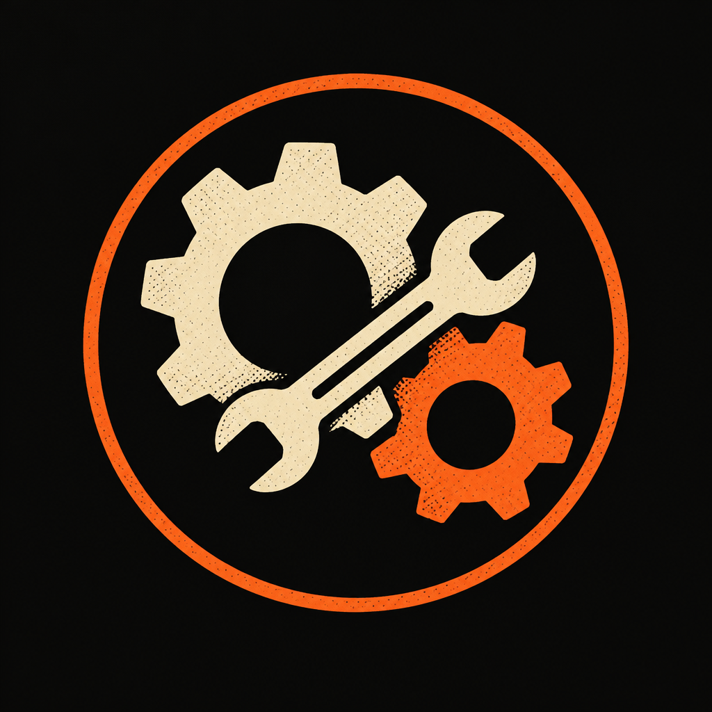 Gears and wrench icon.