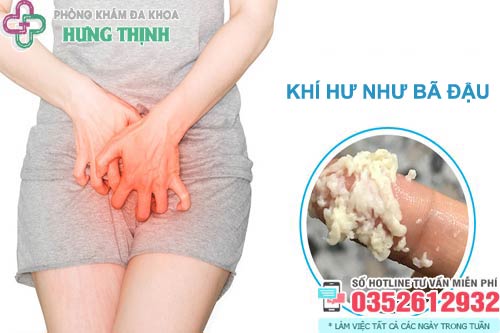 Ra khí hư màu trắng đục như bã đậu không mùi ngứa