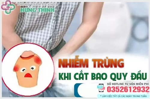 Triệu chứng nhiễm trùng sau khi cắt bao quy đầu