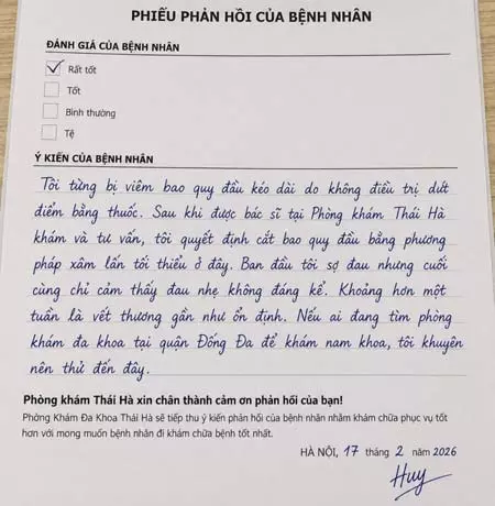 Phản hồi của người bệnh