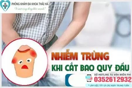 Triệu chứng nhiễm trùng sau khi cắt bao quy đầu