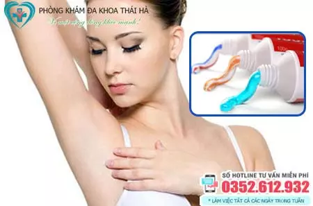 Cách trị hôi nách tại nhà bằng kem đánh răng
