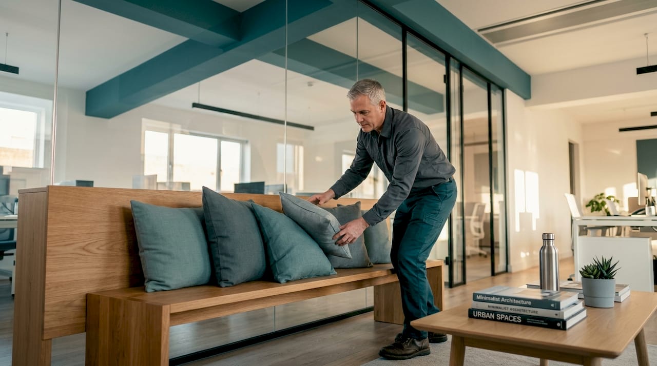 Manager integrates brand colors in workspace