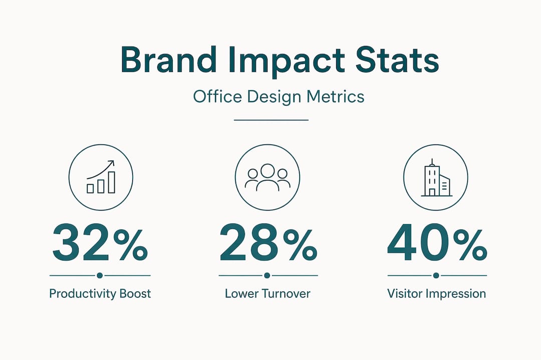 Infographic with three brand impact statistics