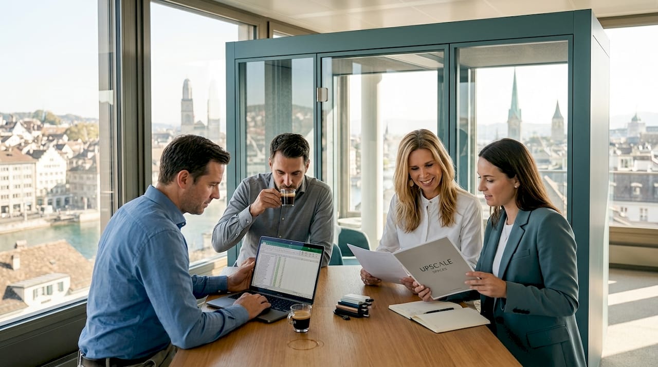 Compact office space solutions for Swiss corporate teams