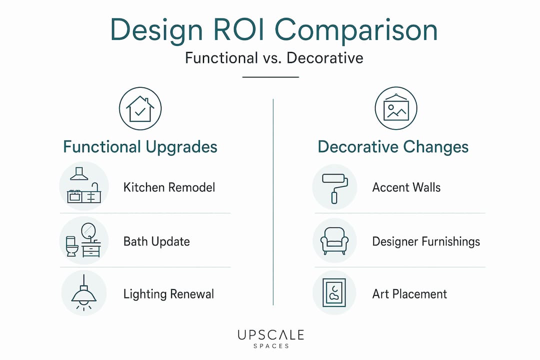 Infographic comparing design ROI categories
