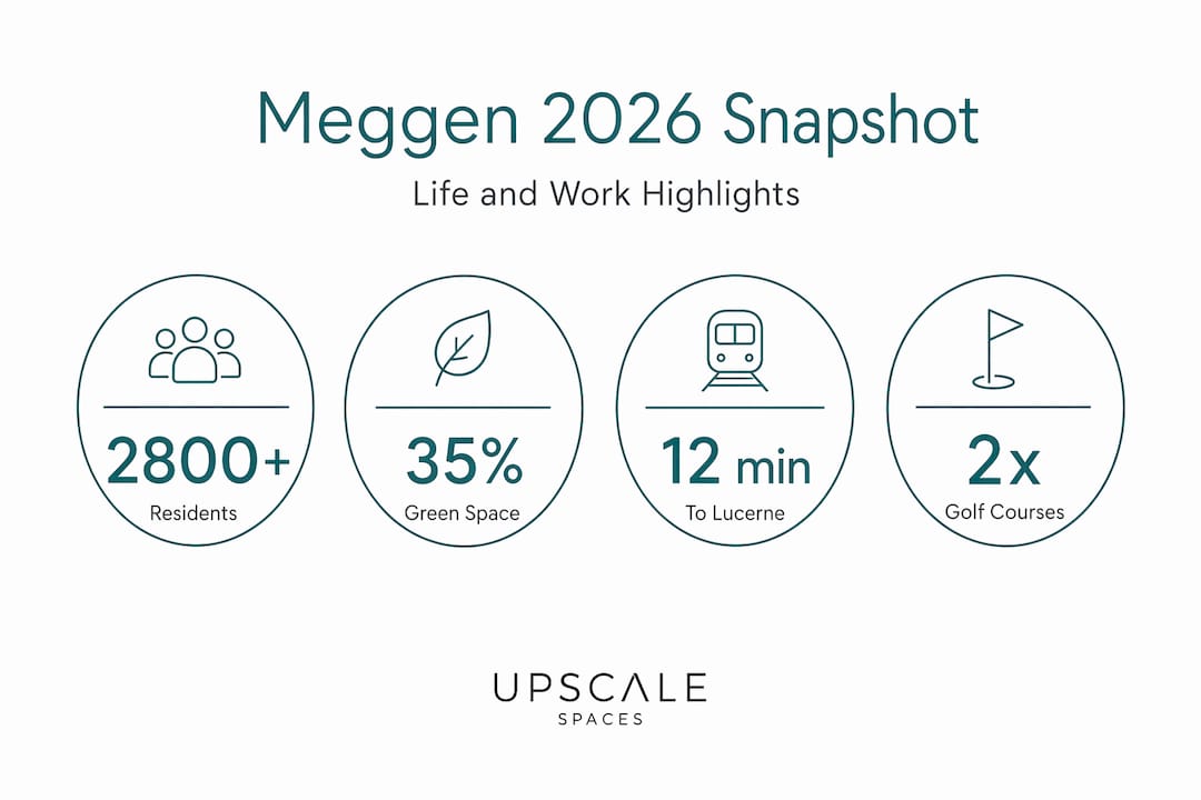Infographic with Meggen 2026 key statistics