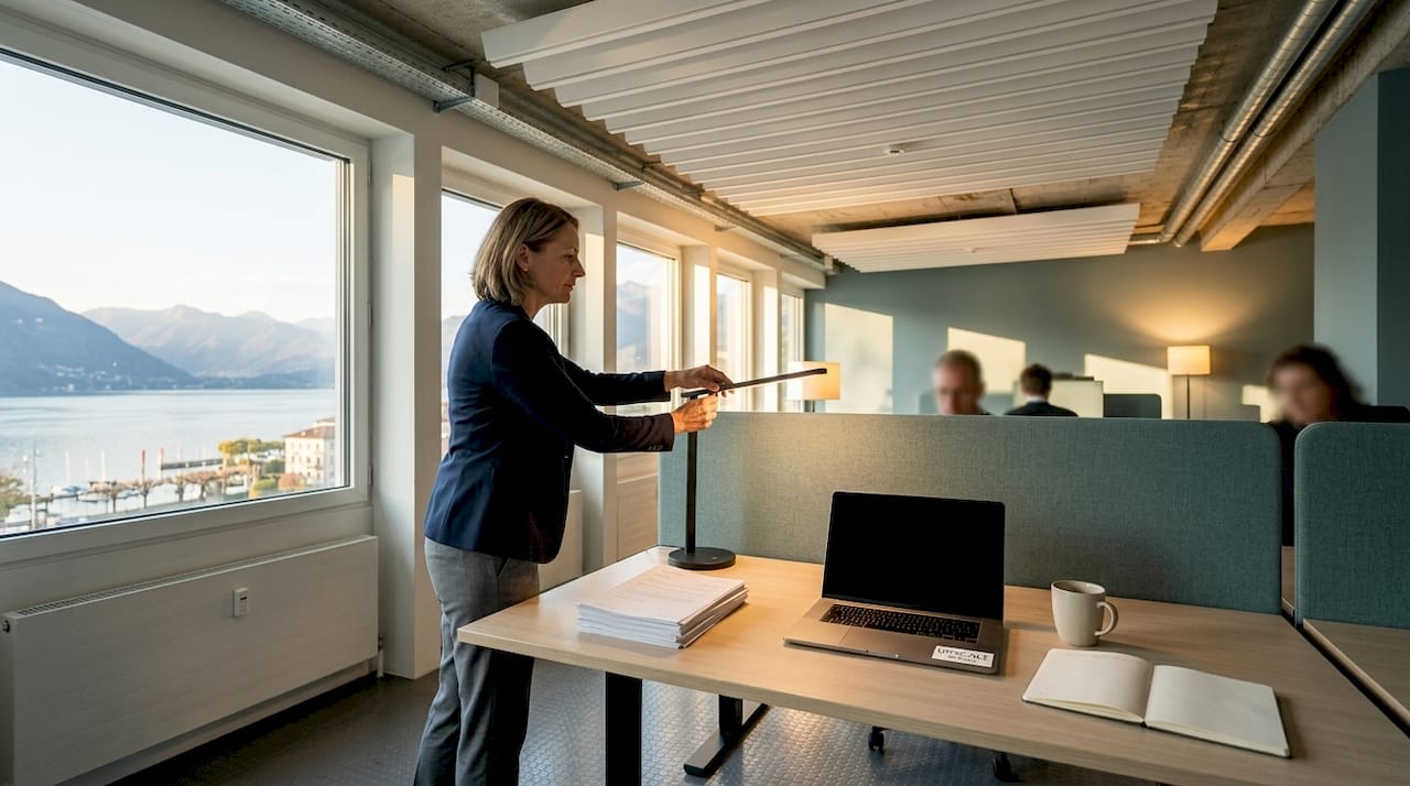 Bürobeleuchtungsdesign für Produktivität am Arbeitsplatz in Ascona