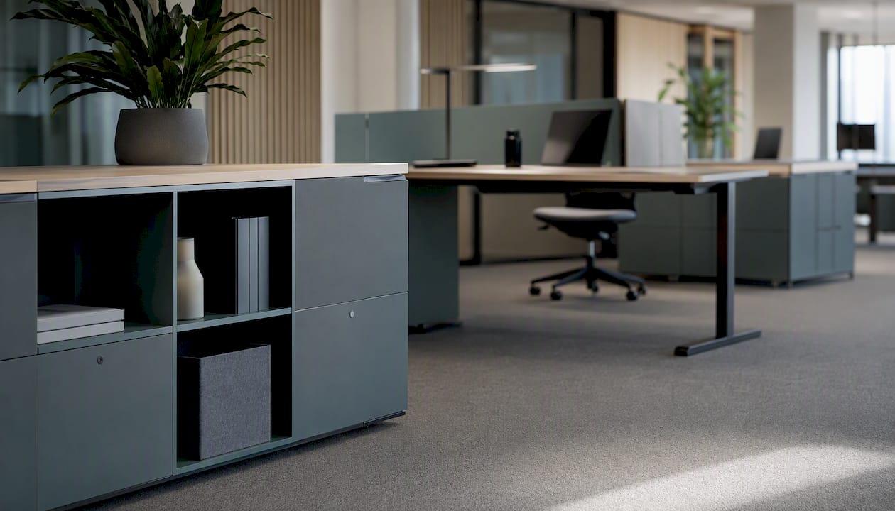 Modular furniture family in Zurich office interior