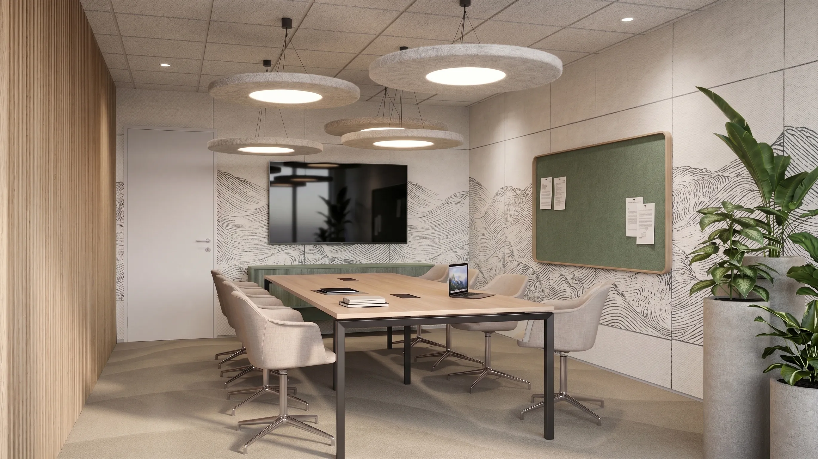 Modern Office Interior Design Zurich | Biophilic Workplace for Collaboration & Employee Wellbeing