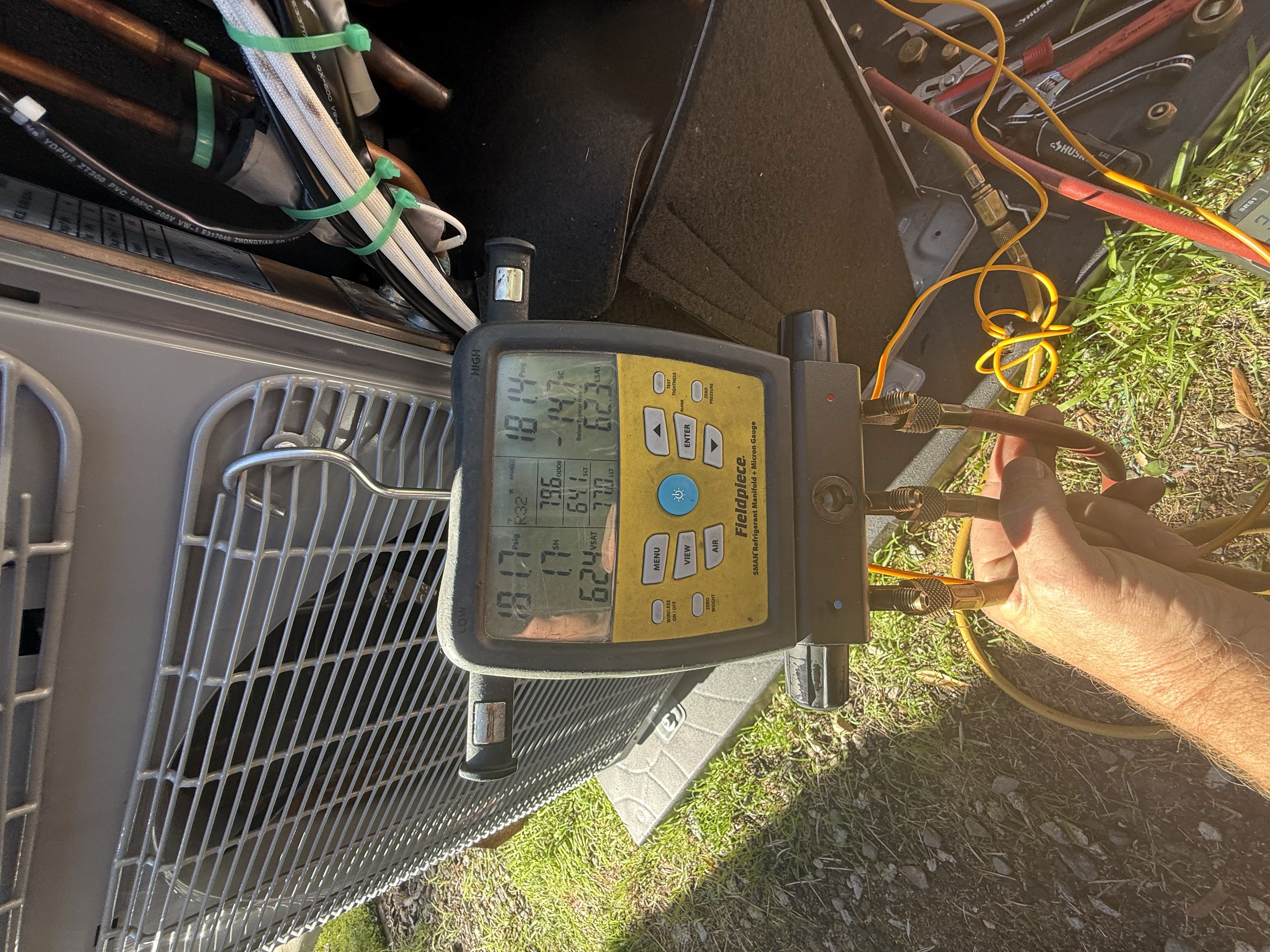 Technician working on furnace