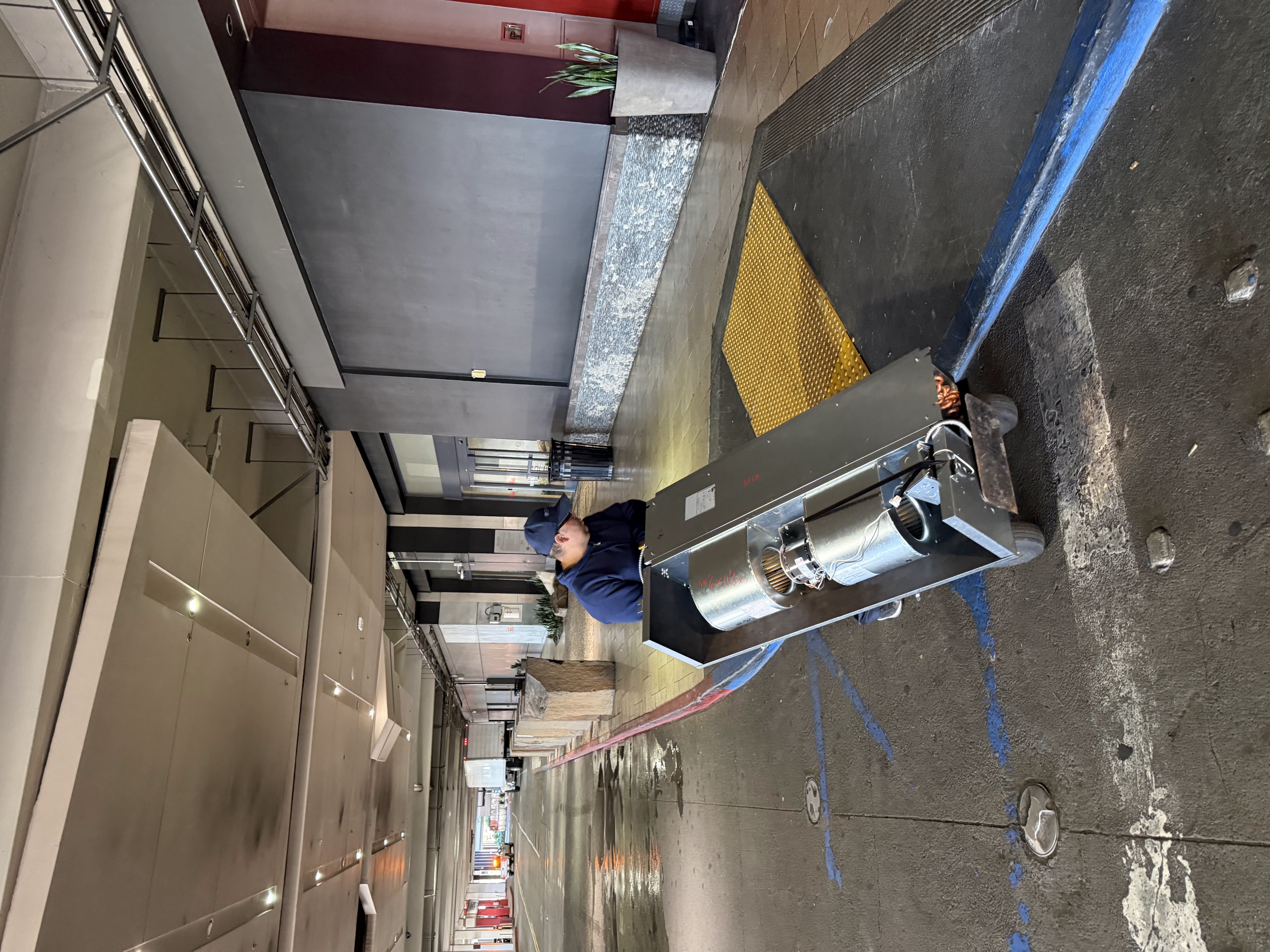 Commercial HVAC maintenance with 2 technicians