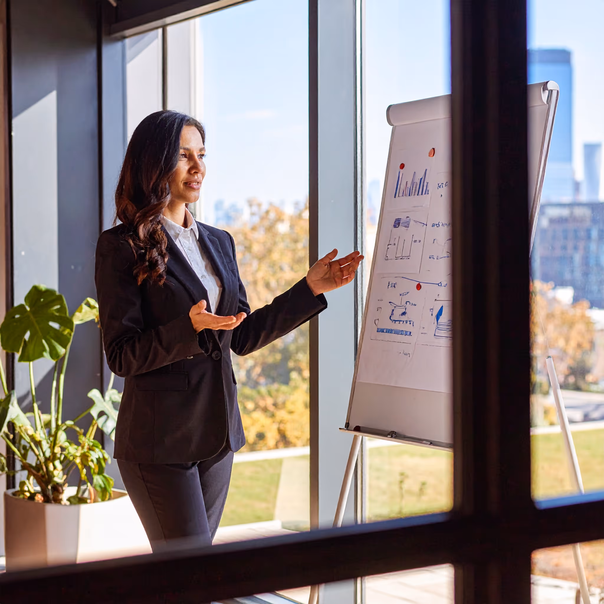 Strategist Presenting Brand Strategy for client