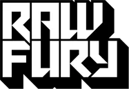 Stylized text logo reading 'RAW FURY' in white angular letters on a black background.