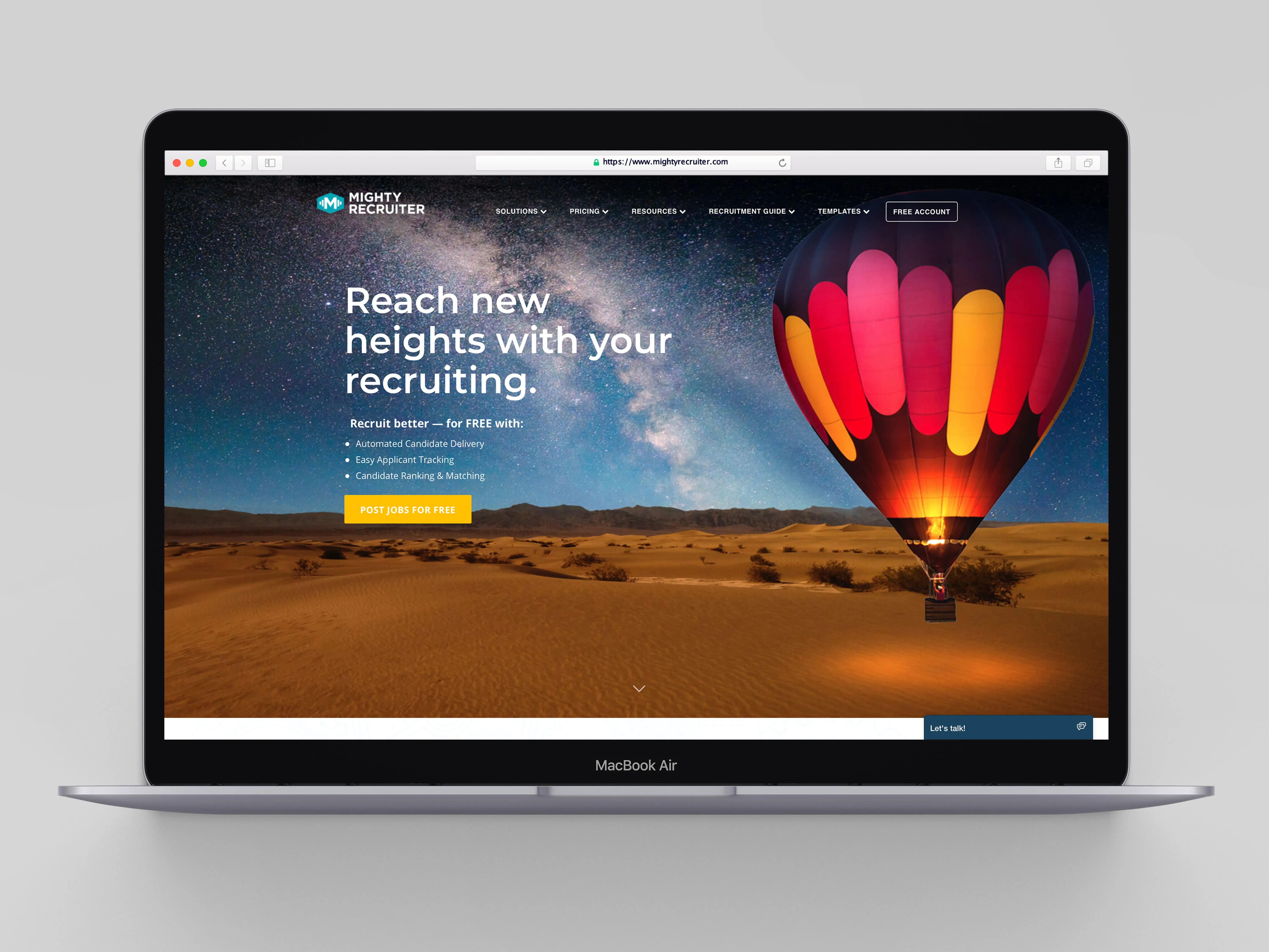 MIghty recruiter homepage