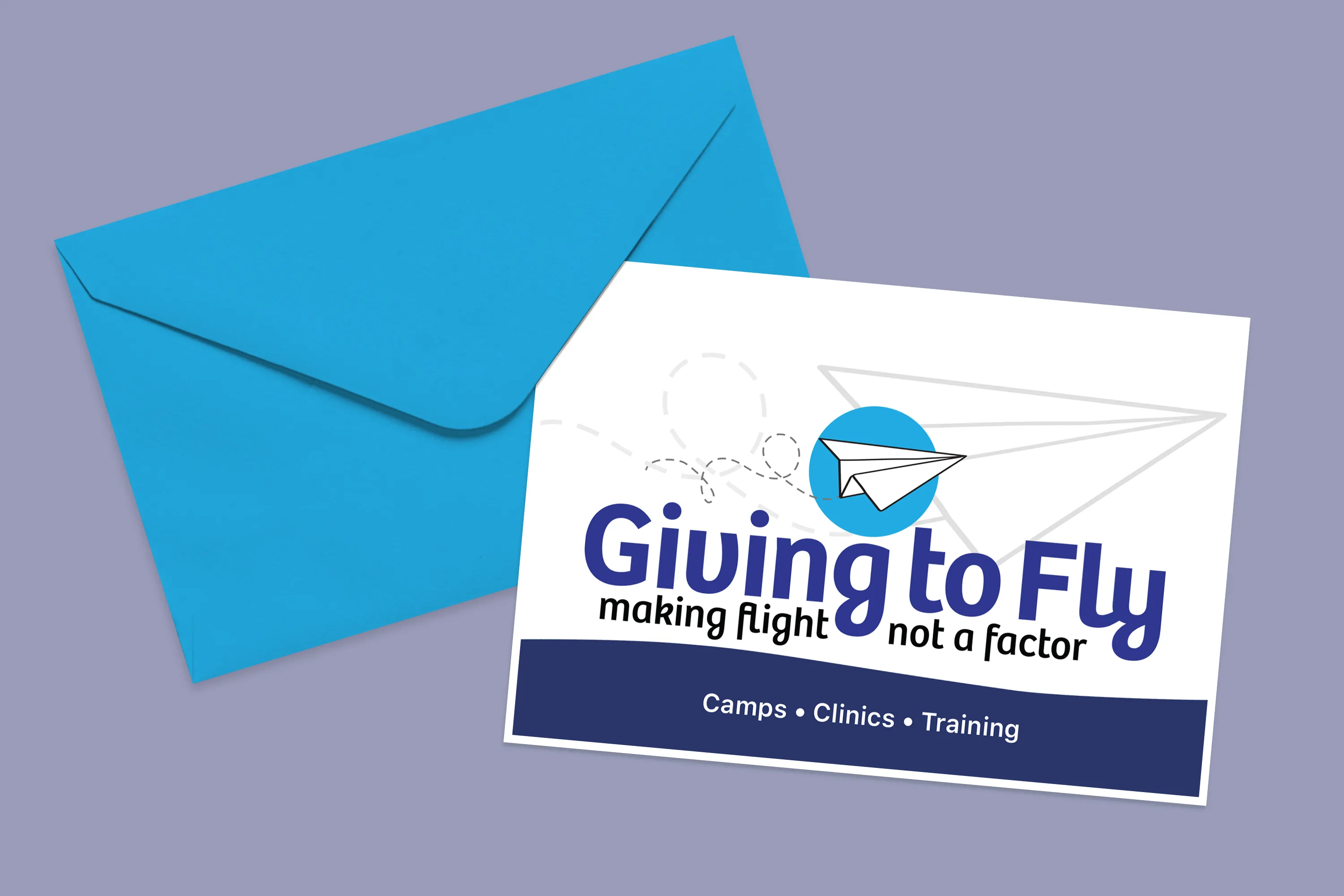 Giving to Fly postcard