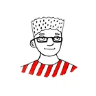 Illustrated portrait of Caleb Johns