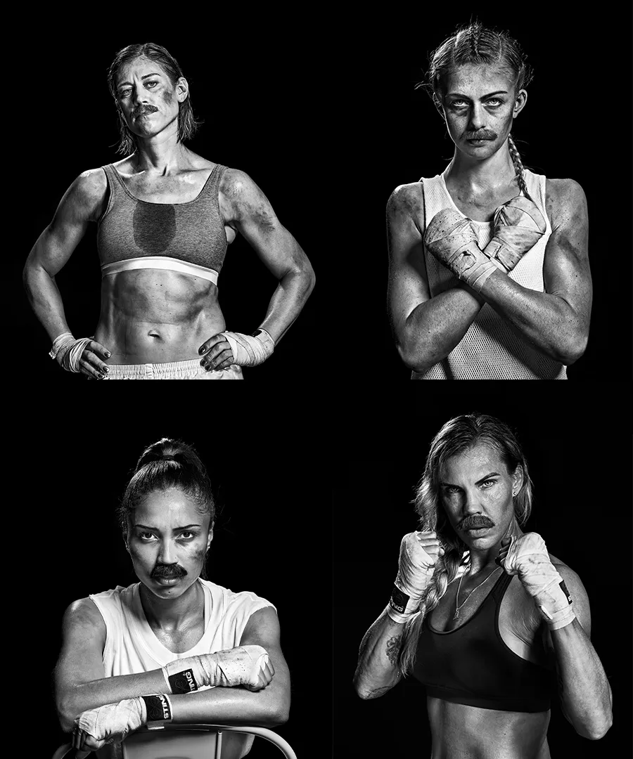 Mustaschkampen 2019:s fyra kvinnliga och boxande ambassadörer