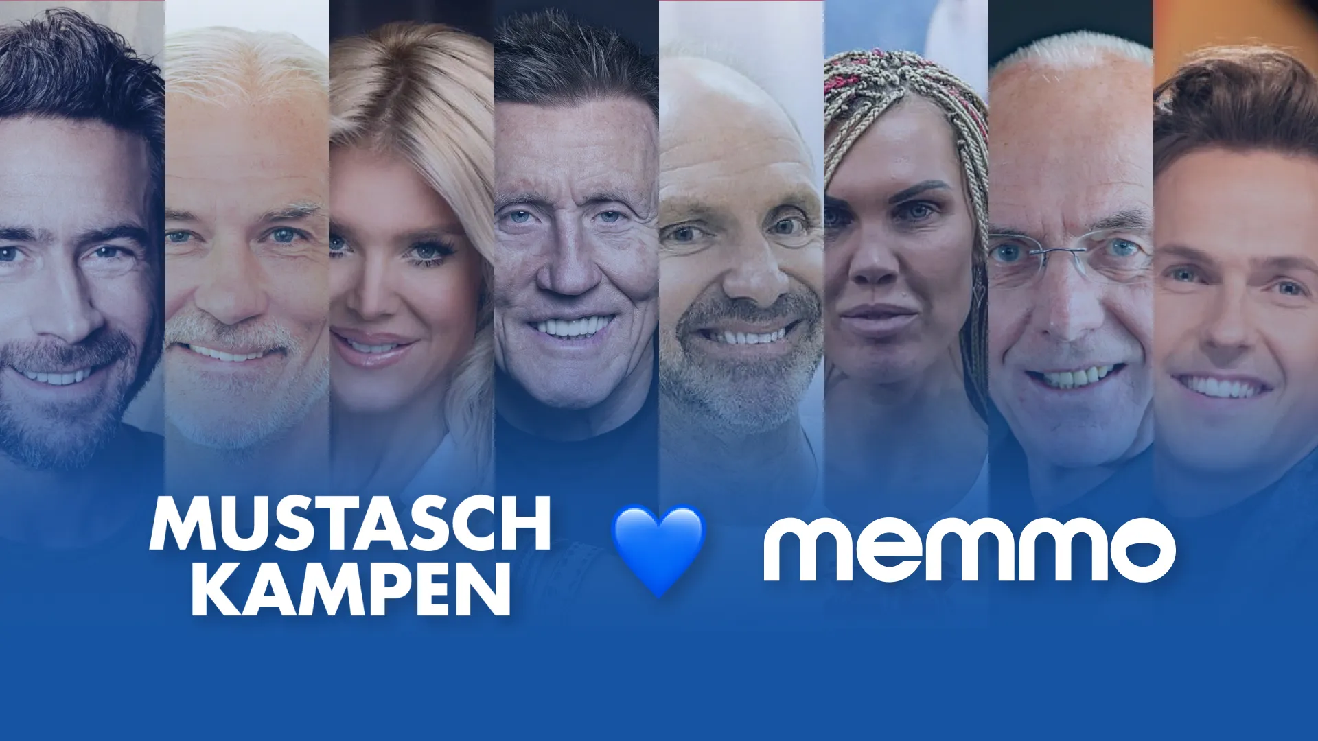 Flera kända profiler som stöttar Mustaschkampen via memmo