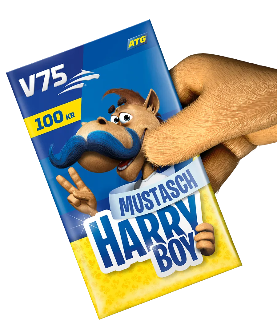 Harry Boy med blå mustasch