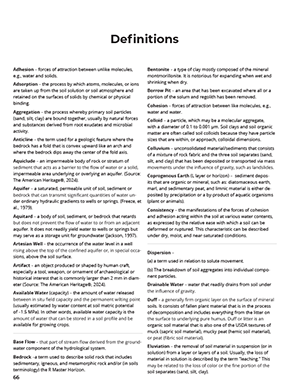 guide to soils definitions
