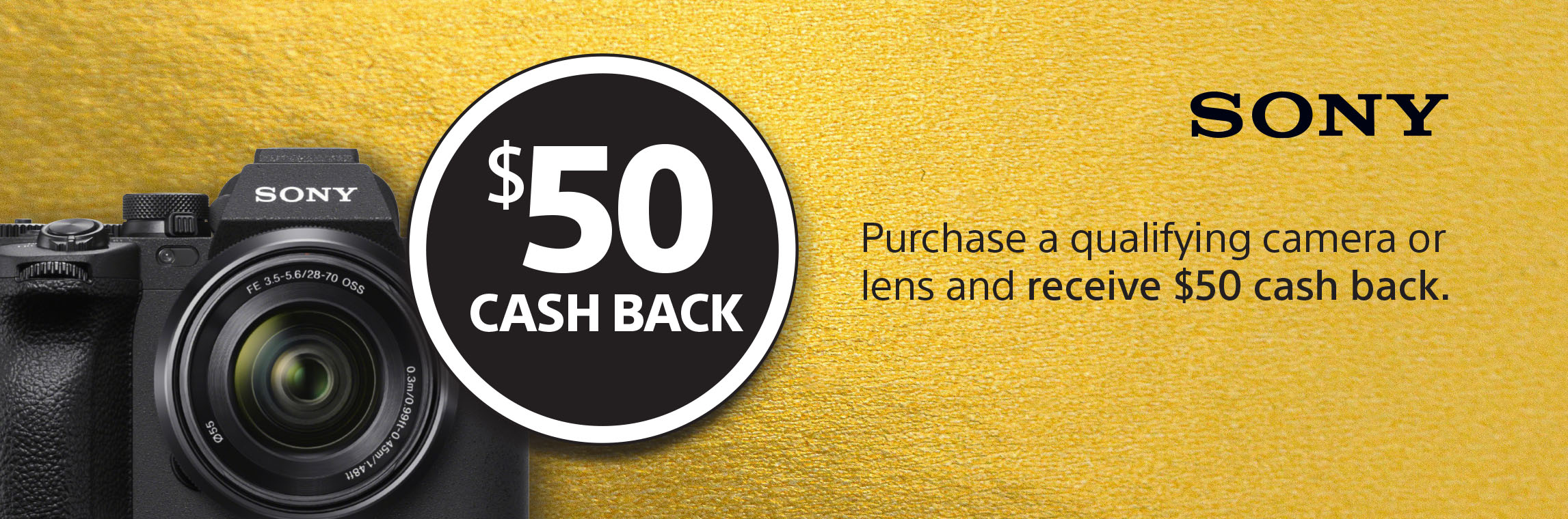 $50 Cashback on Eligible Sony products until December 31st 2025