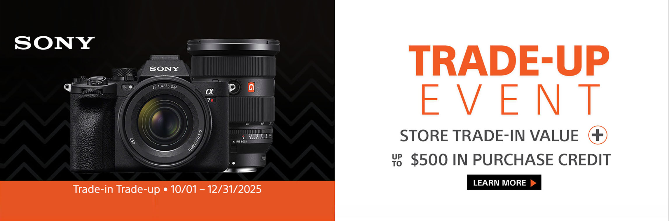 Sony Trade Up Event October 1st - December 31st 2025