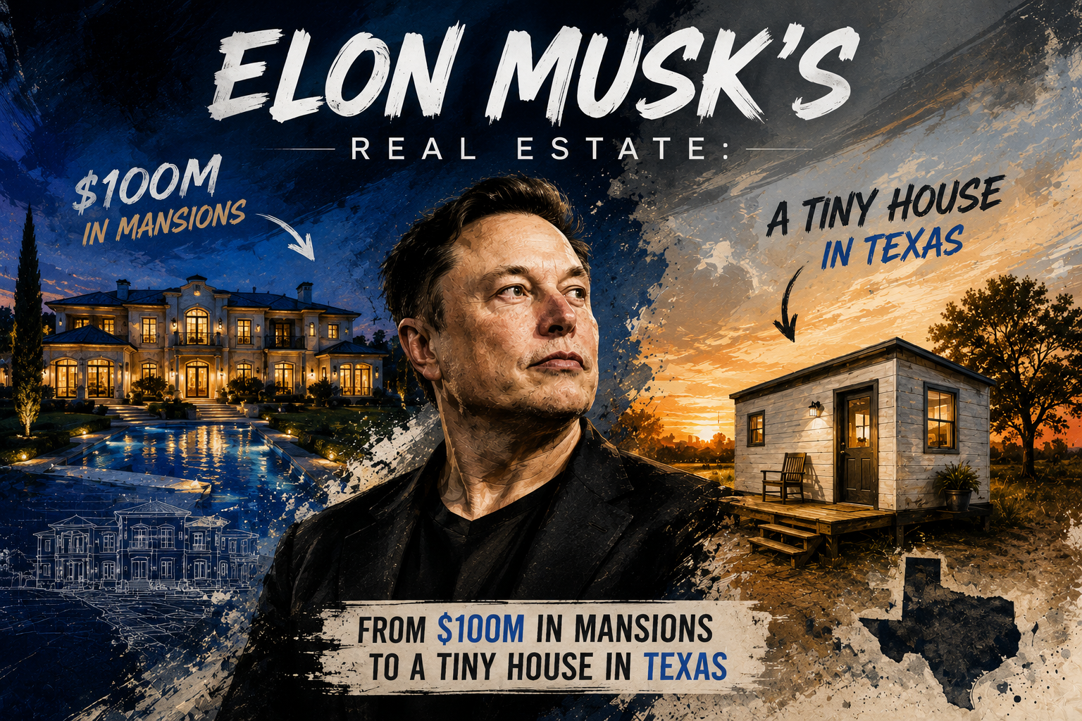 Elon Musk's Real Estate: From $100M in Mansions to a Tiny House in Texas