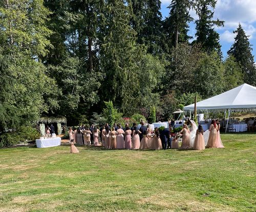 outdoor wedding line