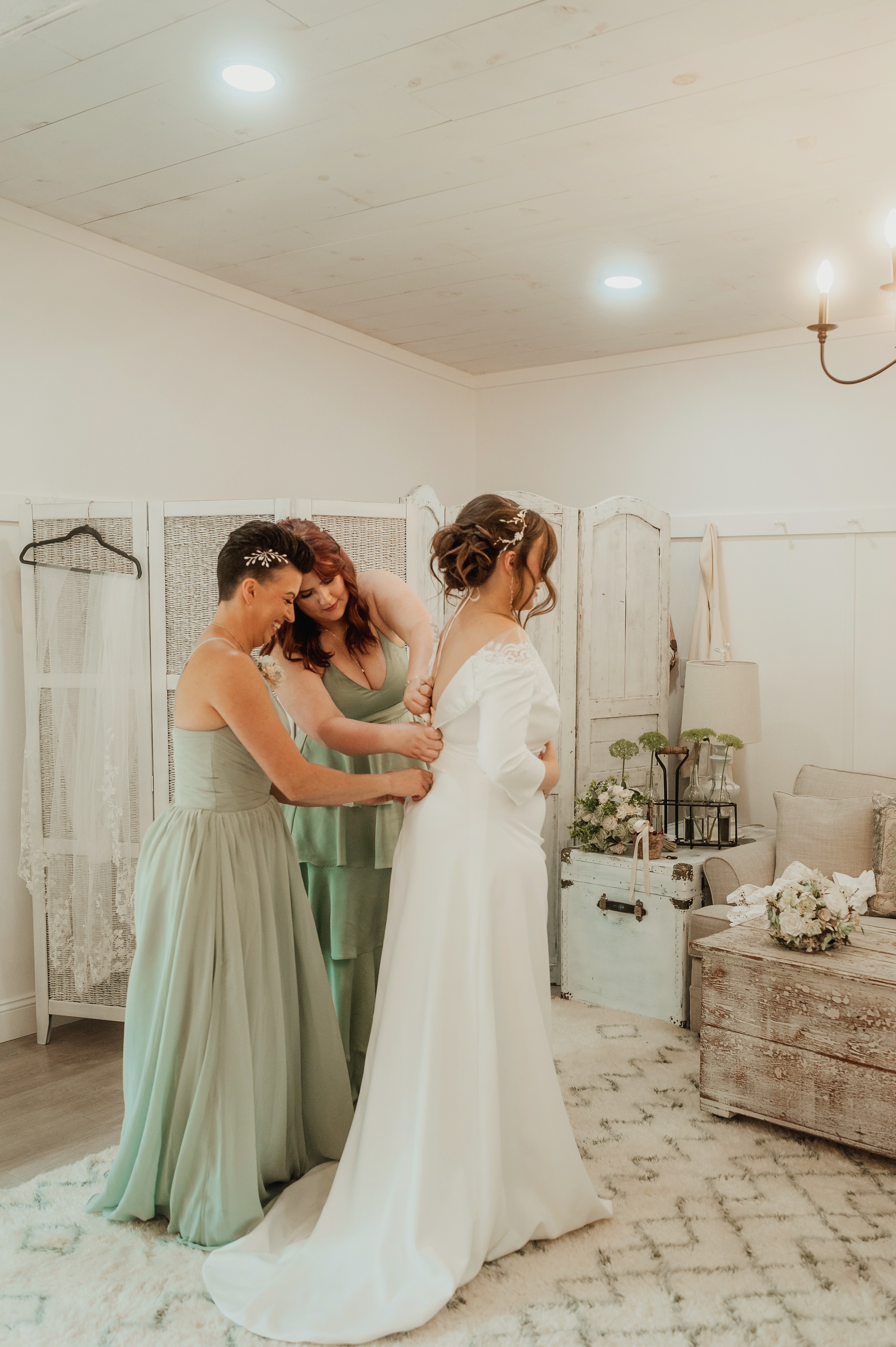 bride gets ready