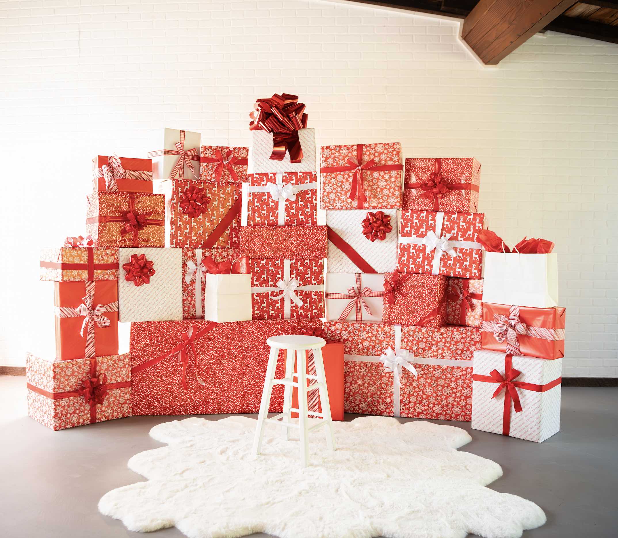 indoor christmas set white tree