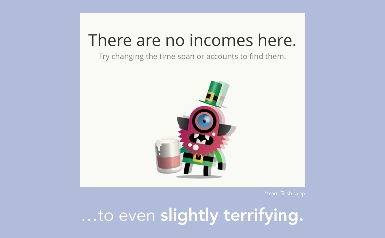 Toshl Finance - There are no incomes here