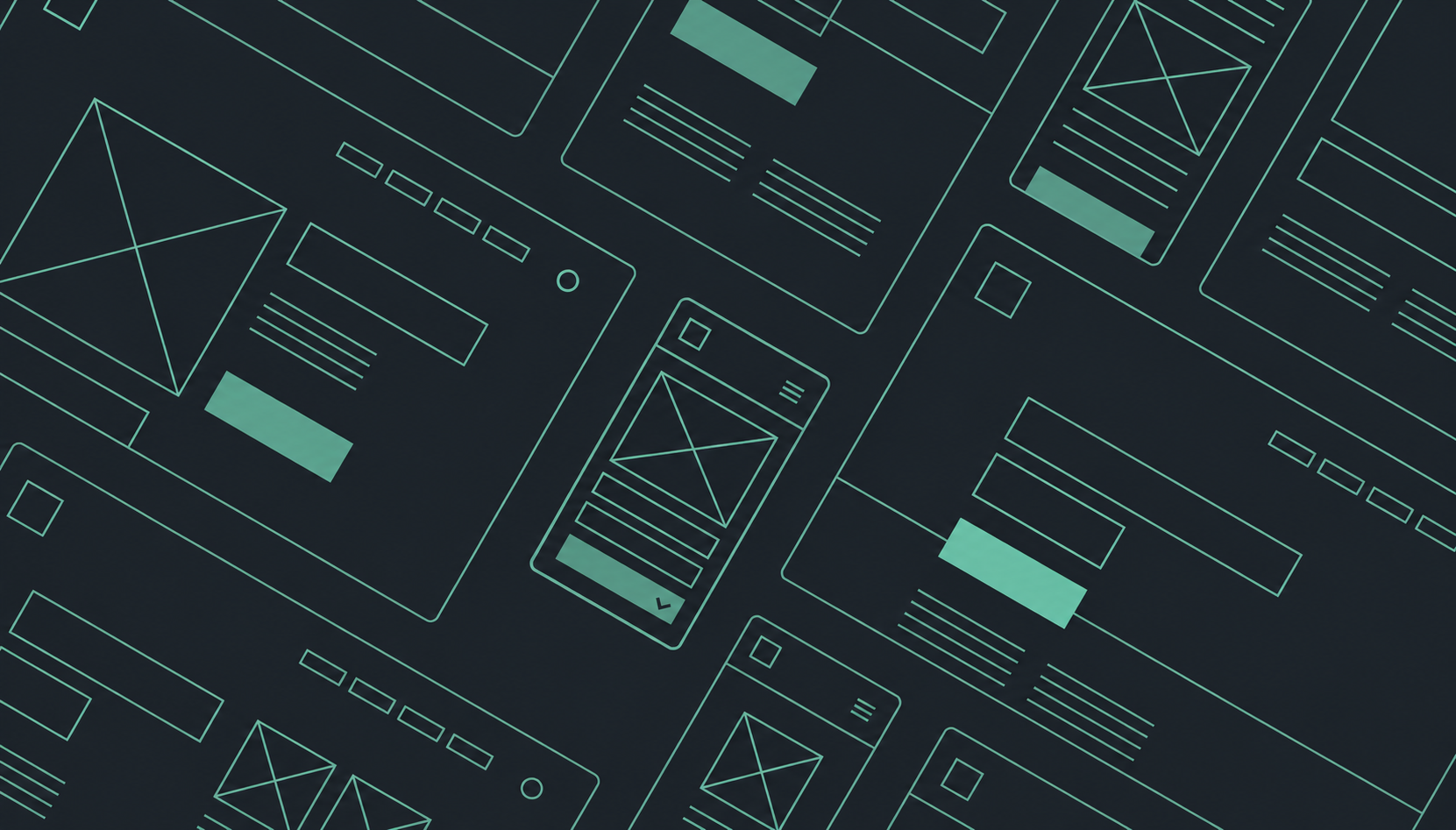 Website wireframes illustrating UI/UX design, responsive website planning and user-focused digital experiences by Dzign Media.