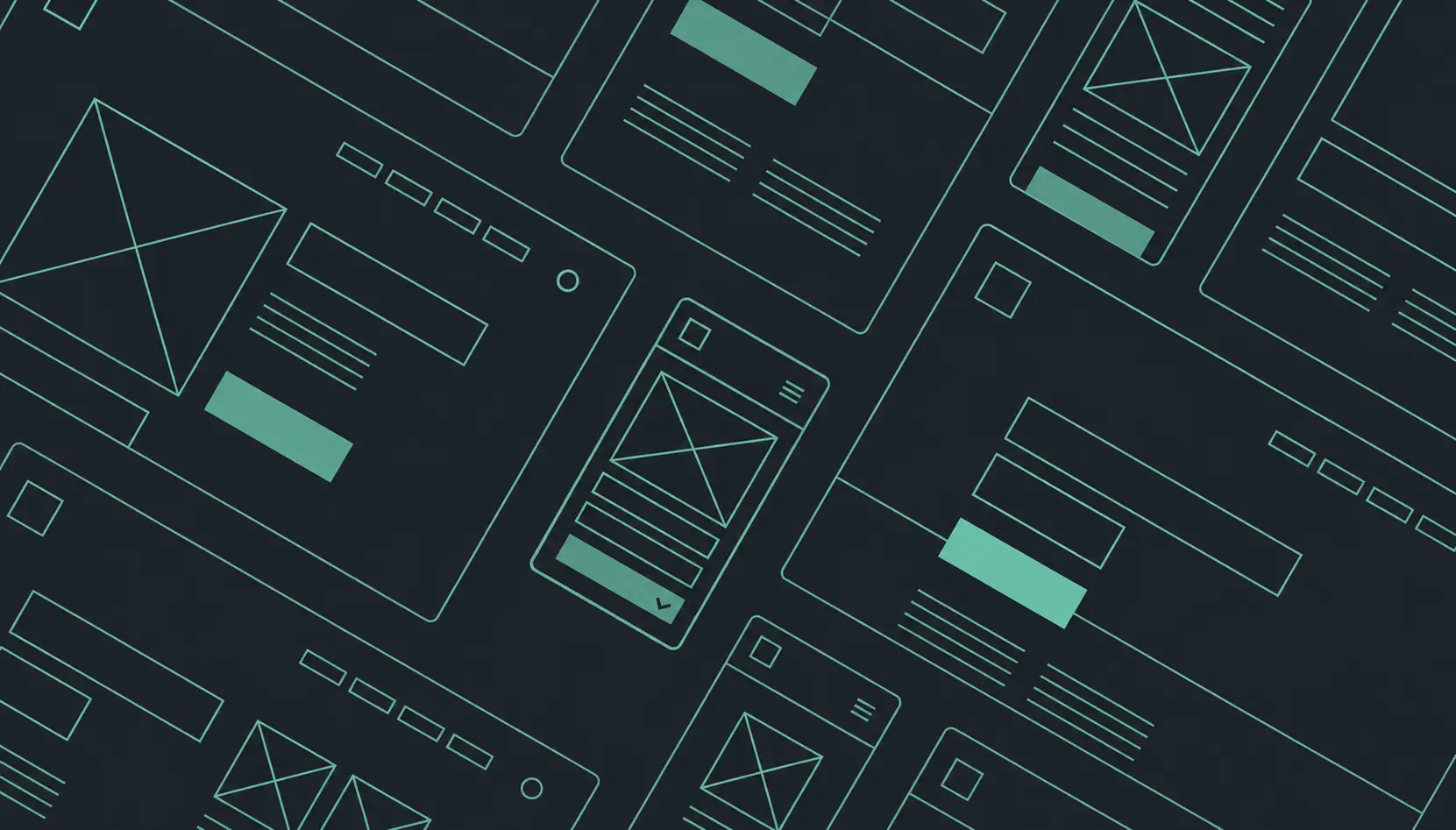 Website wireframes illustrating UI/UX design, responsive website planning and user-focused digital experiences by Dzign Media.